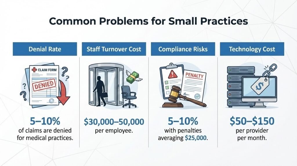 Why Small Practices See the Highest Revenue Gains With Outsourced Billing 1 Small Practices Problems